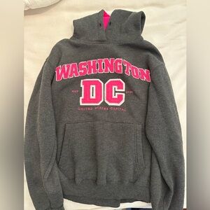 washington dc pink and grey sweatshirt - size small